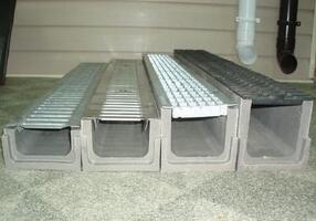 Водоотводные лотки с решетками: внешний вид